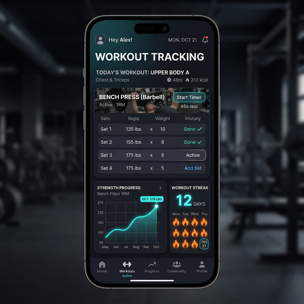 Gainora Workout Progress Charts